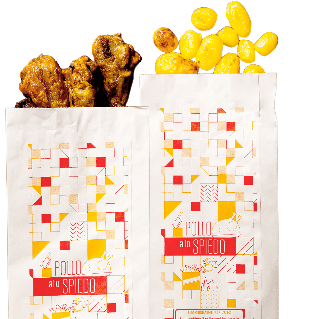 sacchetto rosticceria pollo e patate