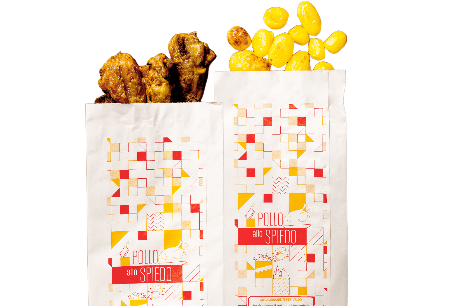 sacchetto rosticceria pollo e patate